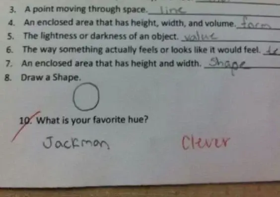 Hugh Jackman Exam Answer